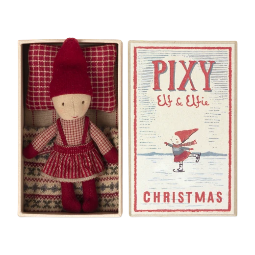 Maileg Pixy Elfie in Matchbox